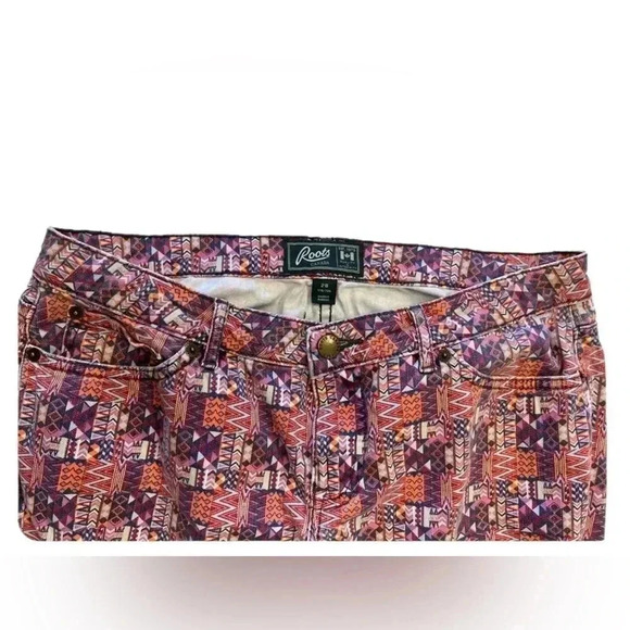 Roots Navajo Printed Aztec Vibe Skinny Jean Size 28 - Picture 4 of 5